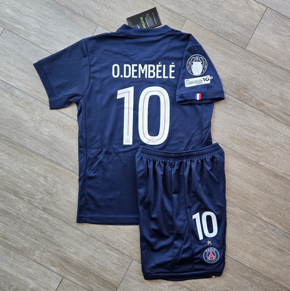 Boy Sports Set Soccer Team París Saint Germain Season 2025/26 Dembélé#10